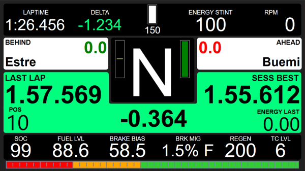 Ferrari 499P Dashboard Layout 7